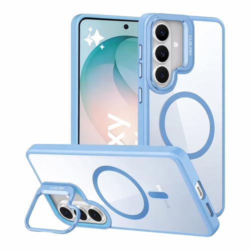 Image of VONZEE Compatible for Samsung S26 Plus 5G Case, Compatible with MagSafe, Military-Grade Protective Case, Built-in Stash Stand Phone Case, Scratch-Resistant Back Cover, Classic Series|Official Blue