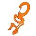 Scuba Choice Scuba Diving Double Hose Holder with Clip, Orange