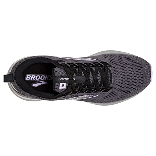 Brooks Levitate GTS 5 Women's Supportive Running Shoe - Ebony/Black/Lilac - 5.5