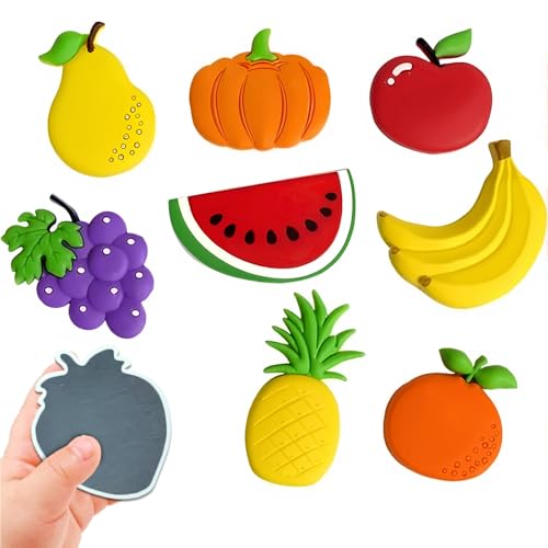 Tinyso 15 PCS Refrigerator Magnets for Toddlers, Cute Fruit Shape Fridge Magnet for Kids Large Size Toddler Magnets for Refrigerator Back Magnet for Babies
