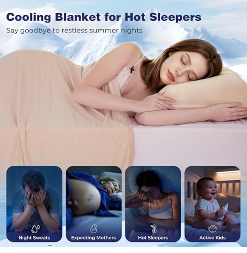 Image of Luxear Cooling Blanket for Summer Throw Arc-Chill 3.0, 200x220cm,Beige