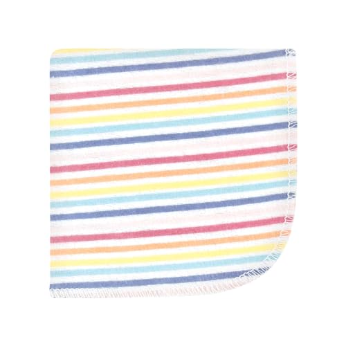 Image of Hudson Baby Unisex Baby Flannel Cotton Poly Washcloths, Creative Rainbow 12Pk, One Size