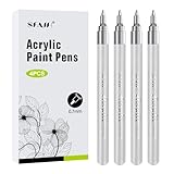 SFAIH Silver Paint Markers Pens -4 Pack 0.7MM Fine Tip...