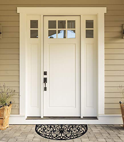 Dii Rubber Doormats Collection All Weather, 24X36, Wrought Iron Half Round #TOP5