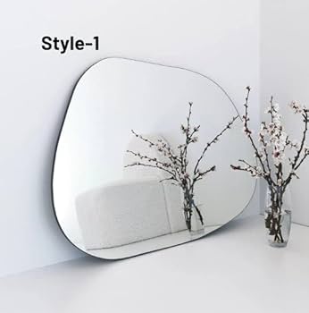 Amazon.co.jp: 左右非対称 大型ミラー 壁装飾 美的 バスルームミラー