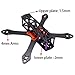 220mm FPV Racing Drone Frame 5 inch Carbon Fiber Quadcopter Frame Kit with 5030 Propellers+Lipo Battery Strap