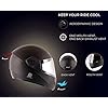 Vega Cliff ISI Certified Lightweight Full Face Gloss Finish Helmet for Men and Women with Clear Visor(Black, Size:L)