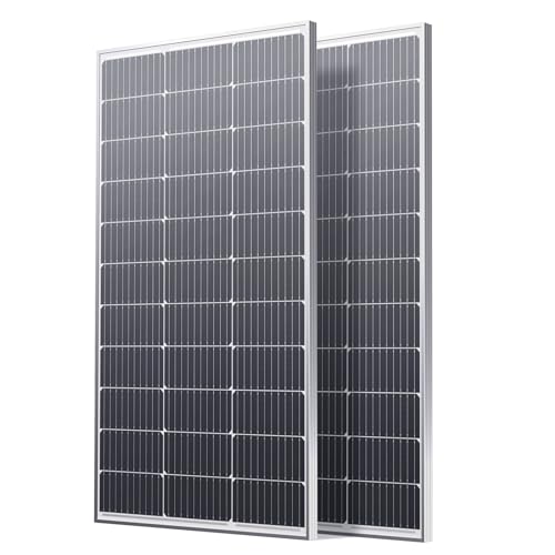 Image of Callsun 200W Solar Panel, 2Pcs 100 Watt Solar Panel with High-Output Design, High Efficiency Monocrystalline PV Module,RV Essentials,Ideal for RV, Van,Marine, Rooftop,Home,Off-Grid,12V/24V System