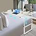 Zivisamt Overbed Table with Wheels, Laptop Desk Cart Table Over Bed,Adjustable Height and Length Desk Over Bed Table for Hospital Home 47.2x15.7 Inch Beside Table