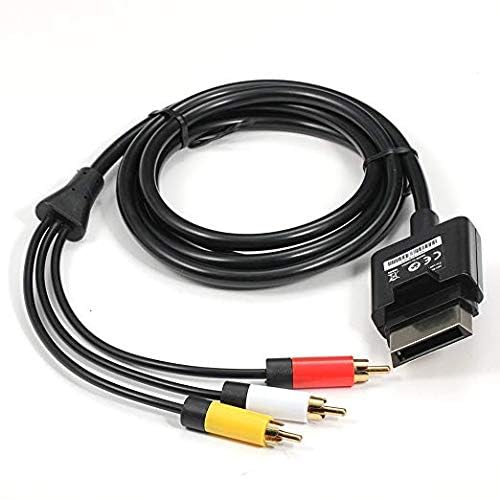 CHILDMORY Cable AV para Xbox 360 Slim 3 RCA Audio compuesto ABS TV Cable audio vídeo para XBOX 360 Slim