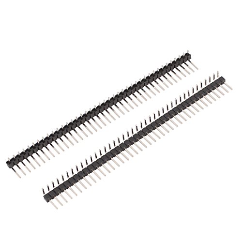 sourcing map 12stk 2,54mm Pitch Einreihiger Stecker 90 Grad Recht Winklige Stift Leiste