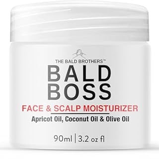 The Bald Brothers Daily Mens Moisturiser with Apricot Seed Oil| Mattifying, vegan, no grease | Bald Boss everyday Face & Bald Head Care | No Fragrance
