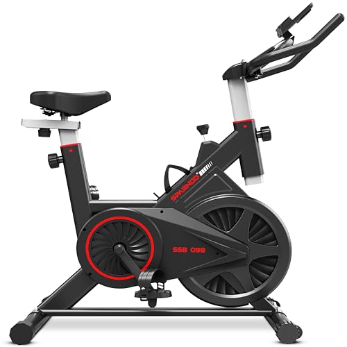 Sparnod Fitness SSB-09B Spin Bike for Home Workout with Belt Drive, 9KG Flywheel,...