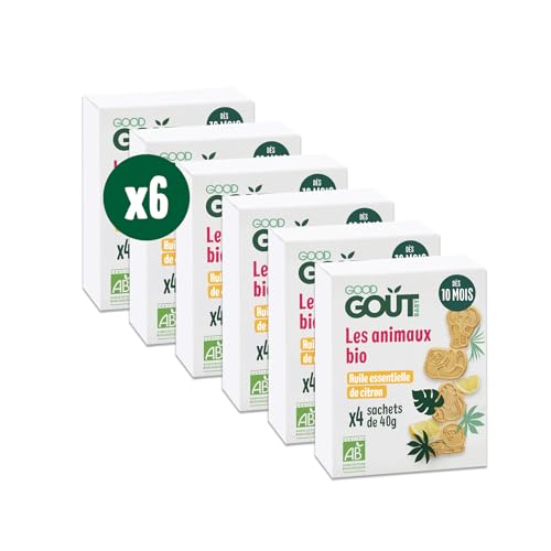 Biscuits Bébé Dès En Forme D'animaux Saveur Citron Bio Good Gout La Boîte De - vue 2