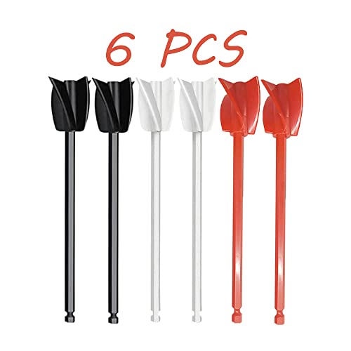 Zasvec Epoxy Mixer Aufsatz 6 Stück Epoxidharz Mixer Farbmischer Rührdesign Bohrmaschinen Spiralförmigem Bohraufsatz Wiederverwendbare Mischpaddel Farbrührer Epoxidmischer Farbmischaufsatz