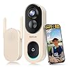 Doorbell Camera Wireless, 5MP Video Doorbell with Homebase, 180Â°Panoramic View, No Monthly Fee, 2.4 GHz WiFi, AI Motion Detection, VR Mode, Battery or Wired Powered