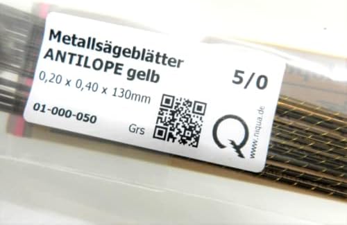 Antilope Jewelers Saw Blades #5/0 Jewelry Making Pack of 144 pcs. Made in German