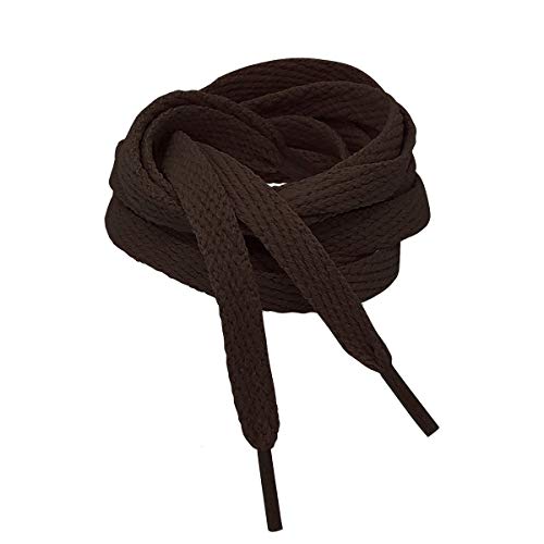 Image of Flat Shoelaces 5 /16 inch Wide Shoe Lace 2 Pair - For Canvas Sneaker Athletic Tennis Shoe Laces
