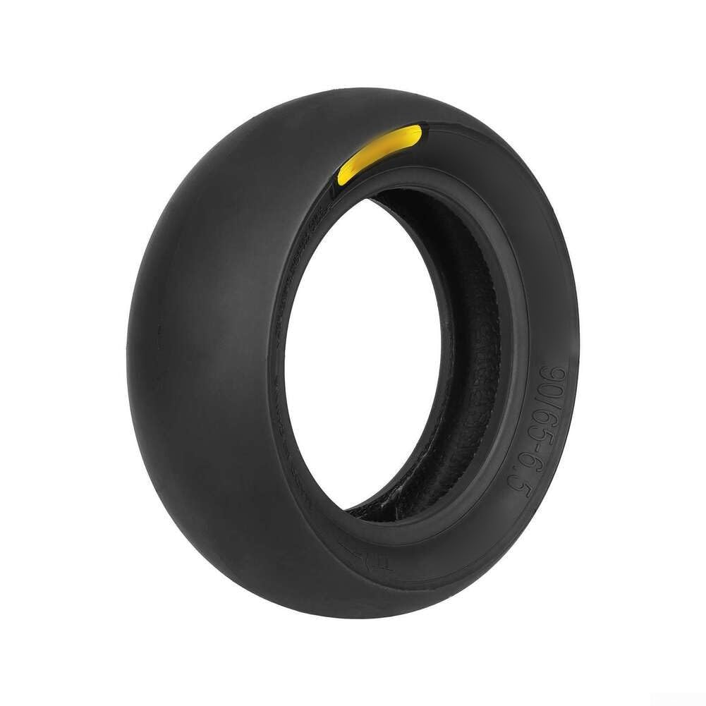 Pneu semi-lisse sans chambre à air 90/65-6,5 Racing Slick Caoutchouc antidérapant facile à installer pour trottinette électrique (Ulip90/65-6.5 noir)