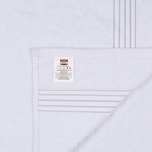 Image of Utopia Towels Luxury Hand Towels Set, (16 x 28 inches) 100% Ring Spun Cotton, Lightweight and Highly Absorbent Towels for Bathroom, Travel, Camp, Hotel, and Spa (White) (60 Pack)