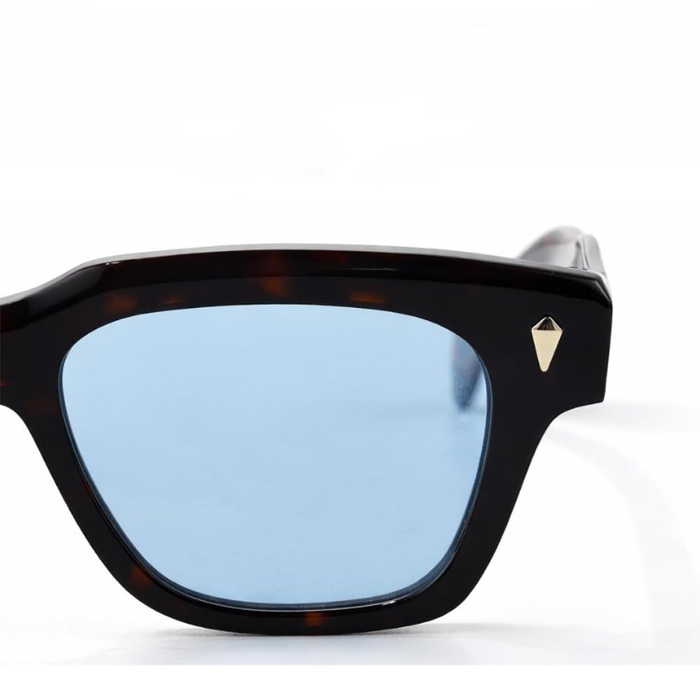 Gafas de acetato gruesas negras para hombre, estilo clásico, protección UV400 para exteriores.