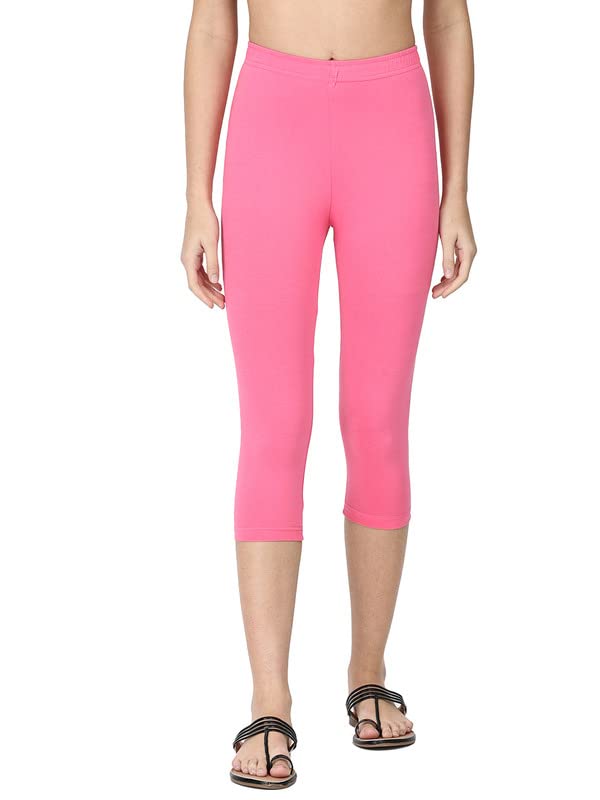 Image of Robinbosky Premium Stretchable Cotton Capri Legging for Women | Suitable for Formal wear & Casual wear | High-End Elastic Makes. The Leggings Squat Proof and Durable for Travel, Yoga, & Workout.