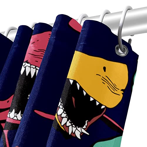Rideau de douche requins pour stopper les éclaboussures 168x183cm