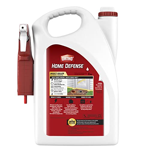 Ortho Home Defense Insect Killer For Indoor & Perimeter2 Ready-To-Use - With Trigger Sprayer, Long-Lasting Control, Kills Ants, Cockroaches, Spiders, Fleas & Ticks, Non-Staining, Odor Free, 1 Gal. #TOP1