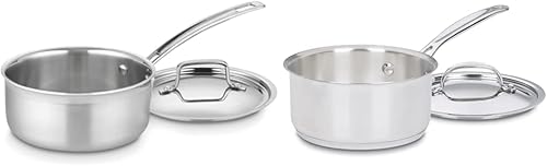 Miniatura 6 de Cuisinart MCP19-18N Multiclad Pro - Sartén de triple capa de 2 cuartos de galón, cacerola con tapa y 719-14 de 1 cuarto de galón