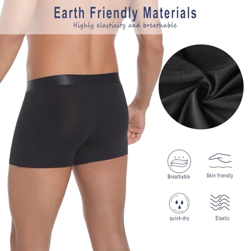 Men's 4-Pack Big & Tall 2XL-8XL Underwear Boxer Briefs No Fly with Comfortable Cool Plus Size Underwear Pack4