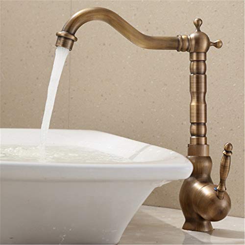Robinet mitigeur de lavabo monotrou à commande fluide eau chaude et froide