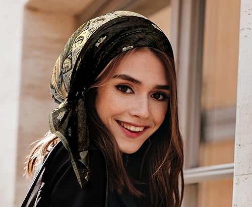 ShariRose Cashmere Headscarf Headwear for Women Tichel Super Soft Headcovering Head cover Head wear Pre tied Bandana Handmade3