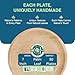 GREEN EARTHLY Bulk 7" Palm Leaf Disposable Plates (50-Count) - 100% Natural & Compostable Eco-friendly Plates for Desserts, Appetizers and Catering 8