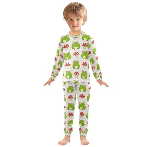 senya Mushroom Cute Frog Pajamas Set Long Sleeve Soft Cotton Sleepwear 2 Piece3