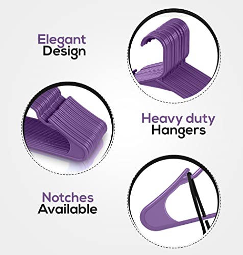 image for Utopia Home Plastic Hangers 50 Pack - Perfect Space Saving Clothes Han