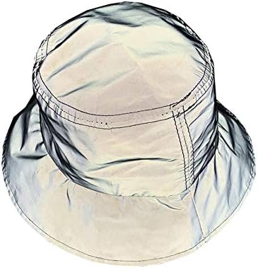 PAODIKUAI Men and Women Night Reflective Hat Runner Cap Visor Bucket Hat Flash Rave Festival Boonie Cap (Bucket Sun Hat)