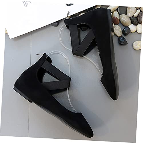 1 Pair Tenis deportivos para Mujer Exercise Shoes for Women Women's Casual Shoes Fashion Sneakers Loafer Slippers Casual Flats Flat Heel Female Shoes Low Cut Ankle Strap Miss/319 (Color : Black, Siz3