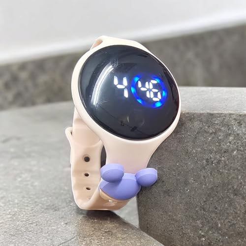 Image of GOLDENIZE FASHION Waterproof Digital LED Slim Round and Square Touch Colourful Display Wrist Watch for Boys & Girl's Stylish Kids Birthday Gift Digital Watch Combo of 2 Watches