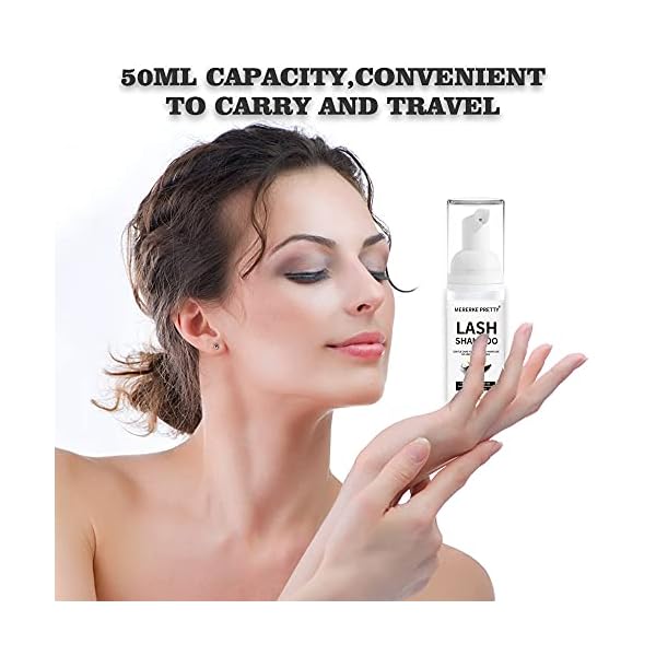 Wimpernverlängerung Shampoo 50 ml + Pinsel - Augenlid Schaumreiniger - Sensitive Paraben- und Sulfatfrei… – Bild 8