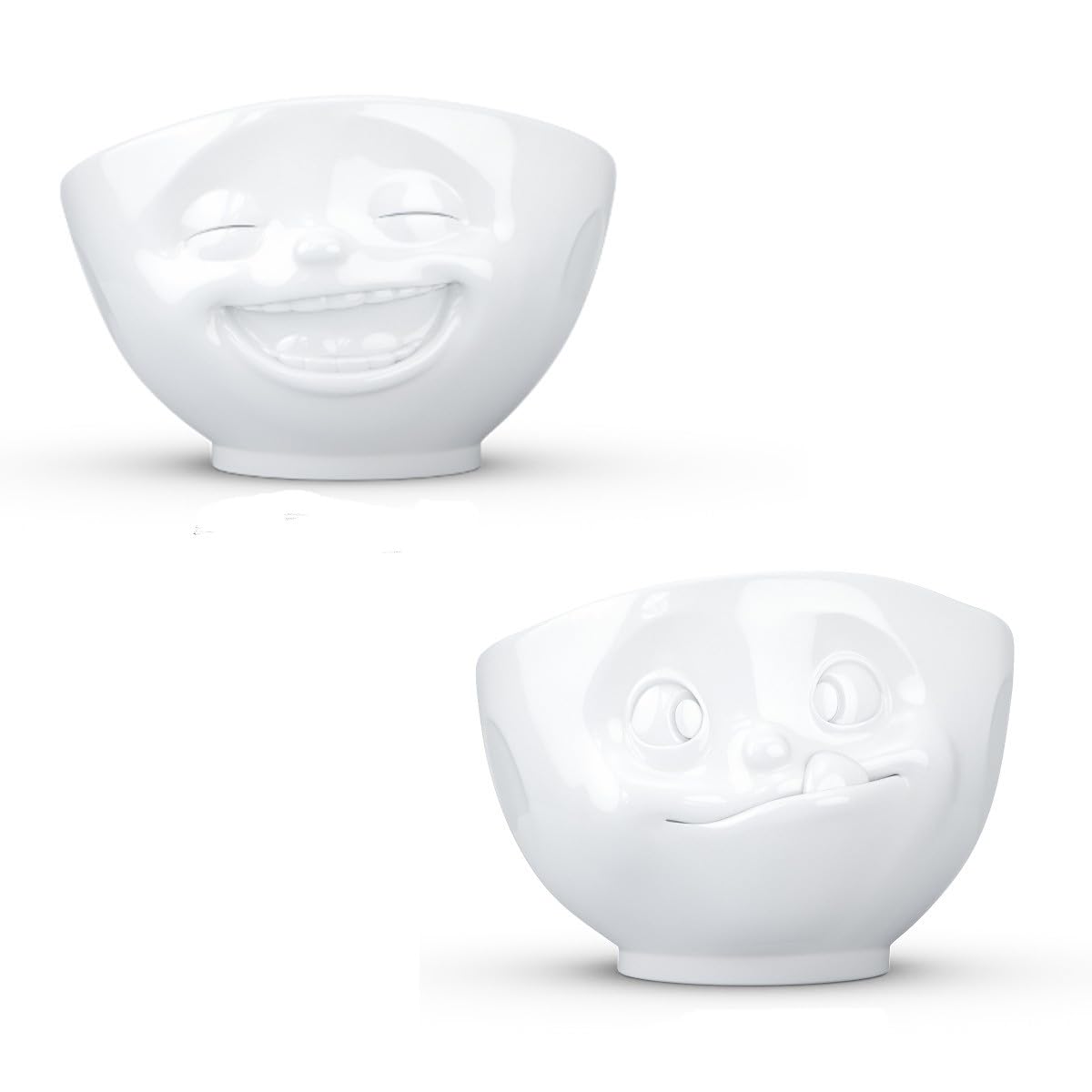 henger-mauk FIFTYEIGHT PRODUCTS Schüsseln-Set mit 2 süßen Überraschungen, TV-Bechern, 500 ml, lachend und lecker