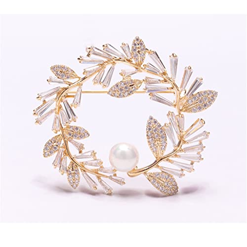 Broche corsage haut de gamme ornée de perles au design intemporel