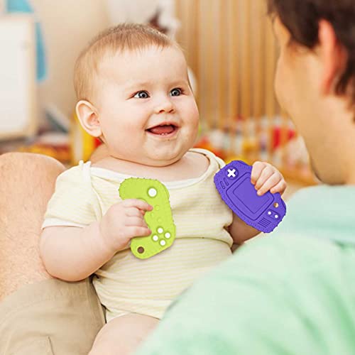 Fu Store 4-Pack Silicone Teething Toys For Infant Toddlers, Remote Control Game Controller Shape Teethers For Babies Chew Toys Relief Soothe Babies Gums Set, Bpa Free/Dishwasher And Refrigerator Safe #TOP5