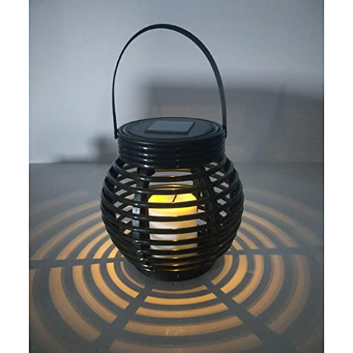 gazechimp Jardim Ao Ar Livre LED Efeito Rattan Varanda Solar Luz Vela Tabela Night Lamp