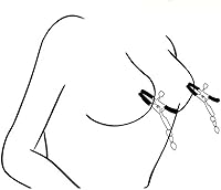Vista 7 de Pinzas para pezones y chupones para pezones, anillo de cuerpo ajustable, abrazaderas corporales, anillo de cuerpo, cadena sin perforación, acero