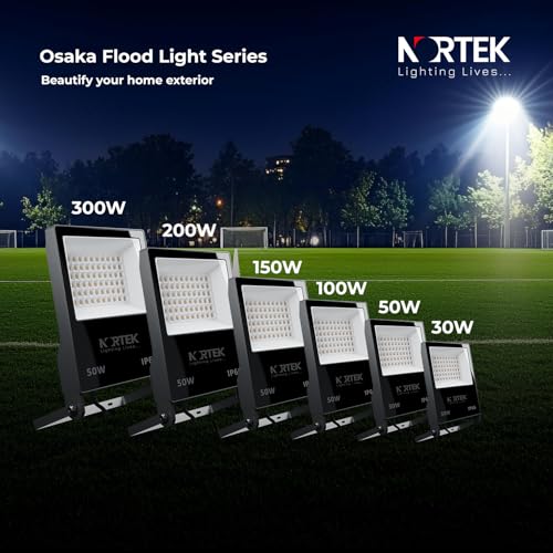 Image of Nortek Osaka 100W Led Flood Light Outdoor Lights Waterproof, High Intensity Led Light Solution with IP66 Protection BIS Approved Led Focus Light (Blue)