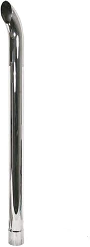 Miniatura 2 de RAParts ZNL89051C - Pila de escape cromada para tractor, curvada, 48 pulgadas de largo, ranurado de 3 pulgadas de diámetro interior