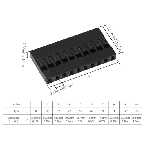 Carcasa de plástico de 2,54 mm elimina cables sueltos conector único 4P 6