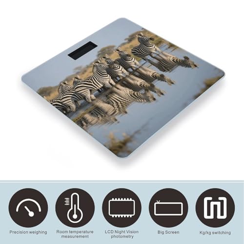 Báscula de Baño Digital con Pantalla LCD y Vidrio Templado miniatura 3