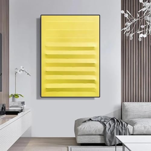 Affiche murale géométrie jaune pour illuminer un salon scandinave épuré - 3