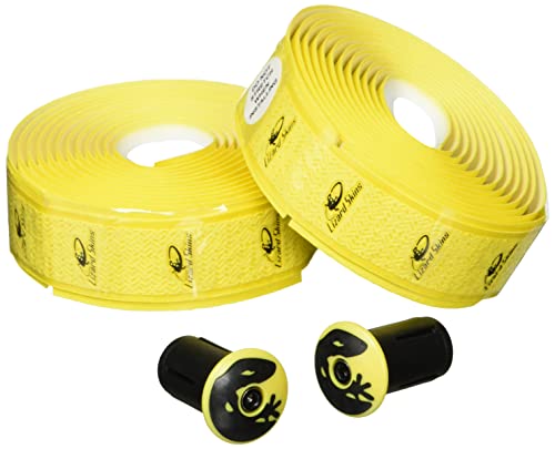 Lizard Skins DSP バー テープ & プラグ V2バーテープ サイクリング ロードバイクグリップ/サイクロクロスグリップ 2.5mm Viper Yellow DSPCY280